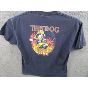 Vintage Y2K BIG DOGS T Shirt Mens XL THIS DOG LIKES IT HOT Firemen 2001